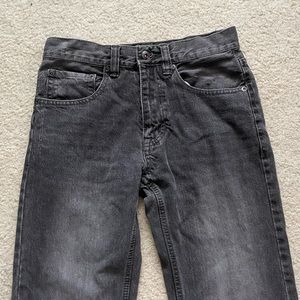 black low rise jeans